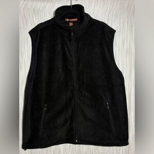 Men's Black Fleece Vest